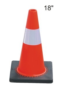 45公分黑底PVC路錐 交通安全防護(hù)的可靠選擇